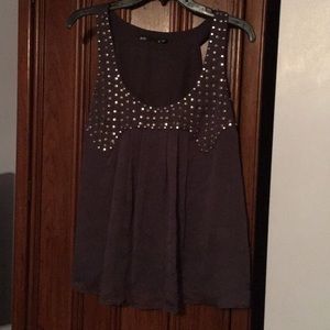 Dressy Brown Tank Top